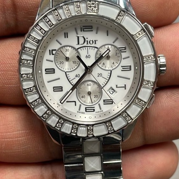 Dior Silver and White Luxury Watch - Picture 1 of 2